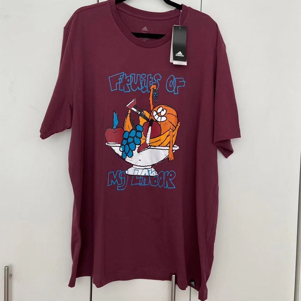 Men’s Adidas Lil Stripe Fruits Graphic Tee Size 2XL